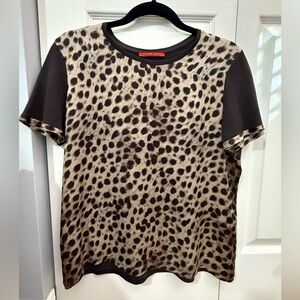 Carolina Herrera Leopard Print Short Sleeve Tee